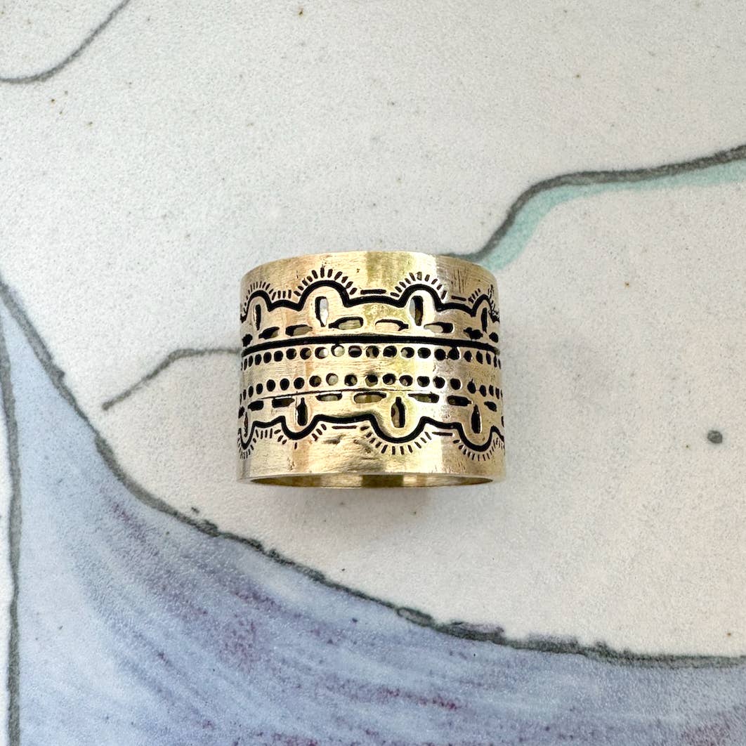 Handker Tula Brass Bandana Ring main image 1